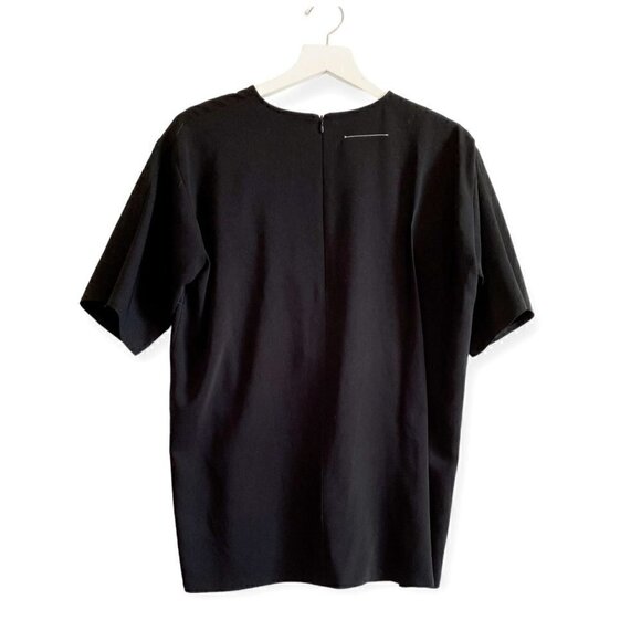 MM6 Maison Margiela black short sleeve pleated‎ top, size 40 Italian - Picture 2 of 13